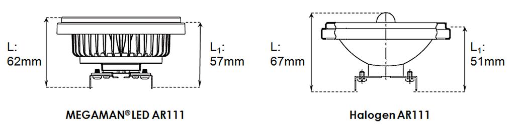 MEGAMAN MM03788 Reflector AR111 spot | fitting | Energielabel A MM03788 MEGAMAN MM03788 Reflector AR111 spot | fitting | Energielabel A MM03788