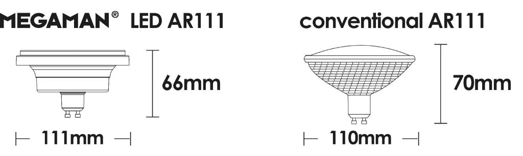 MEGAMAN MM06802 Reflector AR111  |  fitting MM06802 MEGAMAN MM06802 Reflector AR111  |  fitting MM06802
