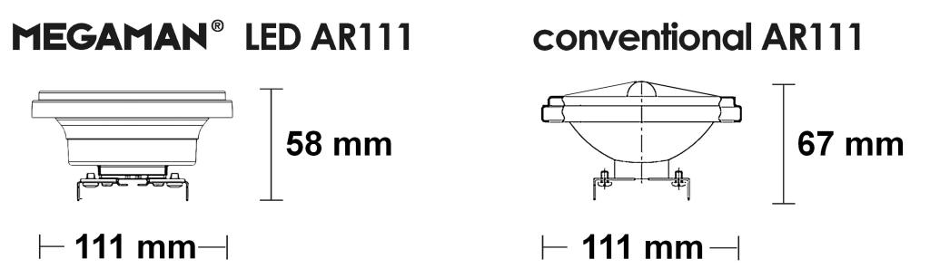 MEGAMAN MM08254 Reflector AR111  |  fitting MM08254 MEGAMAN MM08254 Reflector AR111  |  fitting MM08254
